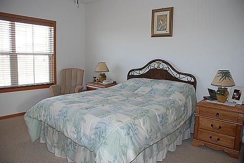 This larger than normal bedroom (12x15) has a walk in closet