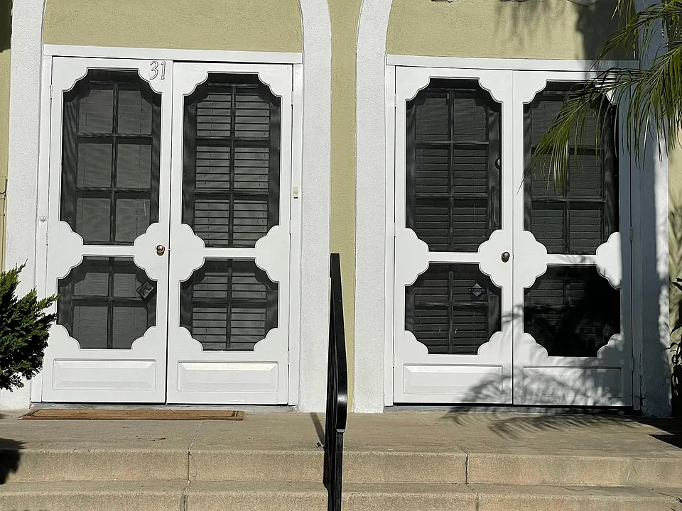31 Cherry - Double French Door entry. Tenants typically use the right side for an outdoor seating area