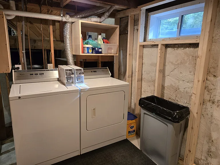coin operated laundry on site!