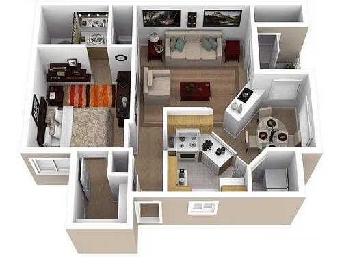 Floor plan 1 Bed 1 Bath