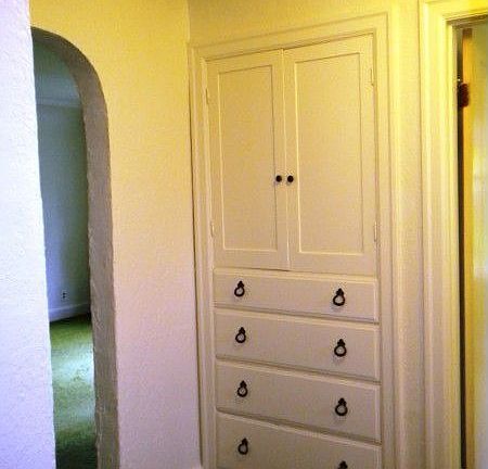 Built in cabinets in hallway