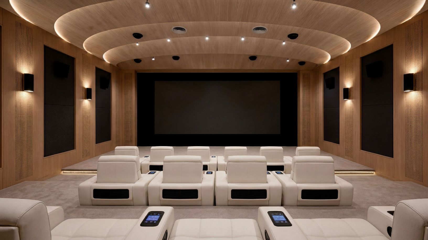  Private cinema designed for an elevated viewing experience.