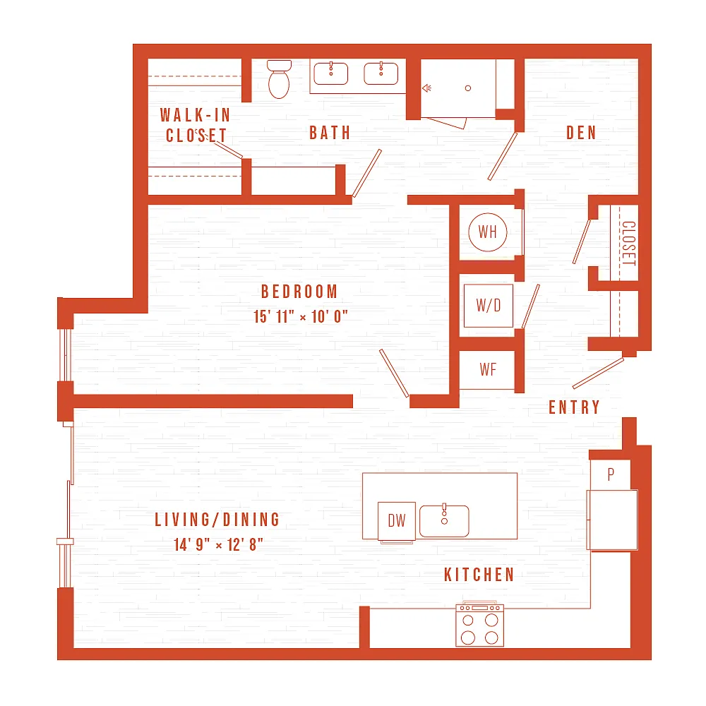 Floor plan A14+Den