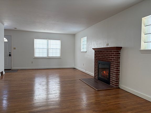 Living room with electric fireplace