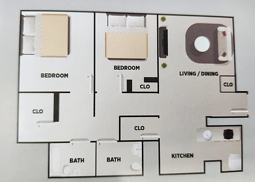 Floor plan 2 Bedroom