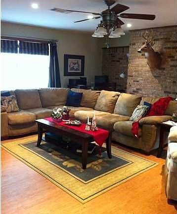 Den looking into the dining room