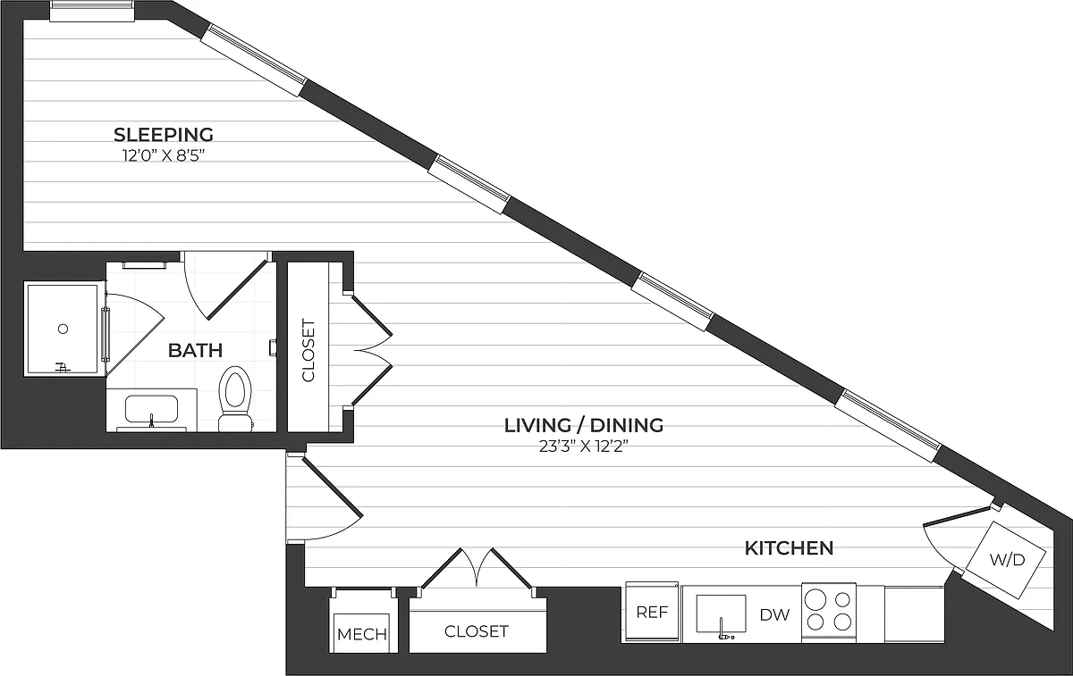 Floor plan Studio-S5-Center