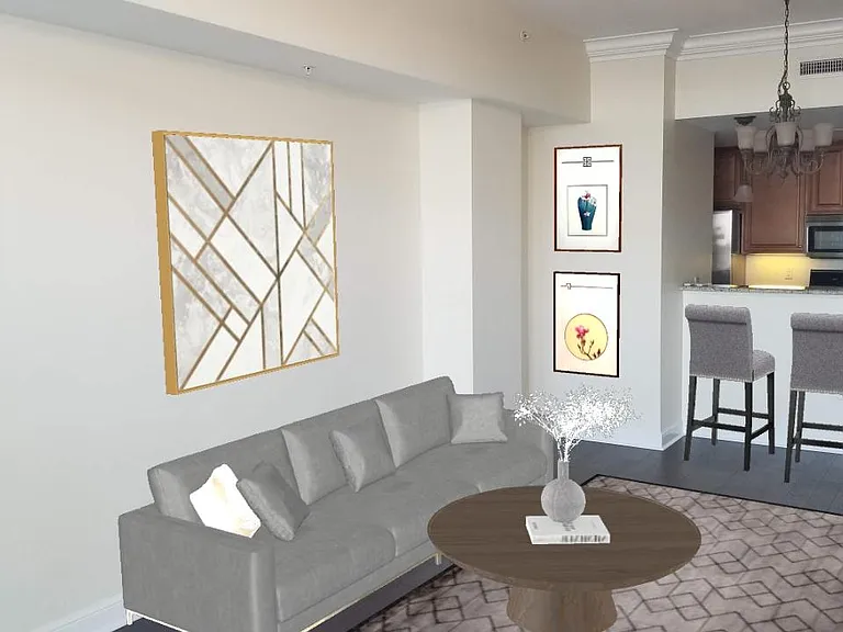 Open floor plan is great for entertaining. (virtually staged photo)