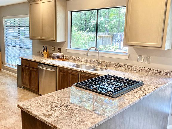 Kitchen open to den/living area