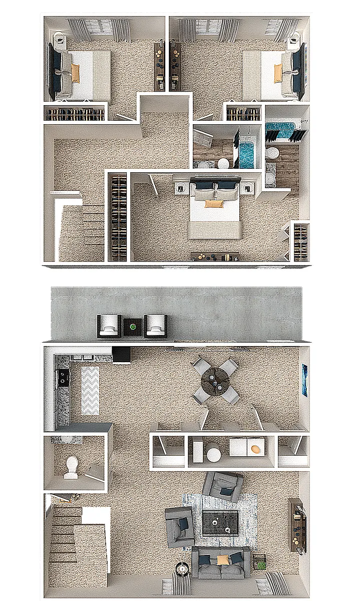 Floor plan 3 Bedroom Garden