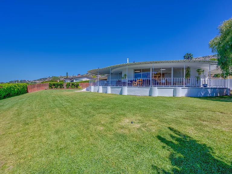 The Round House backyard