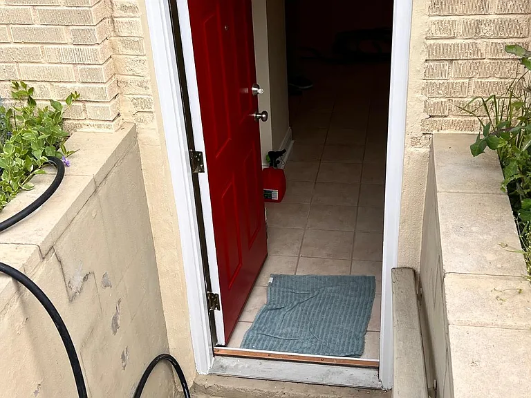 Dedicated entry. Being pressure washed!