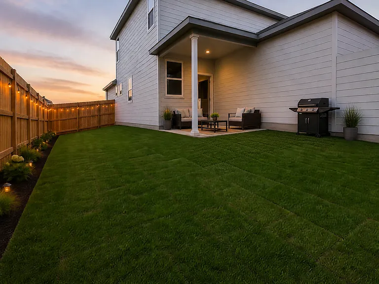 Patio/ yard, staged with AI