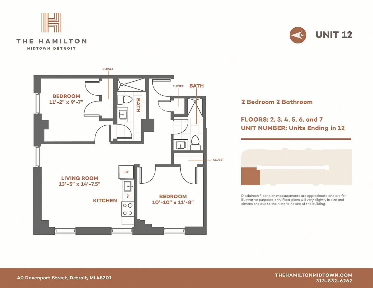 Floor plan 2 Bedroom Standard - Floorplan 12