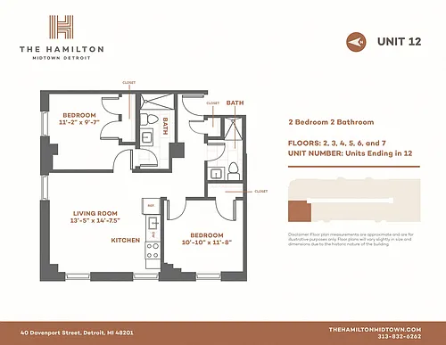 Floor plan 2 Bedroom Standard - Floorplan 12