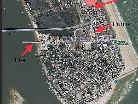 Walk to Publix
& Pier