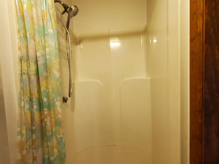 Shower in basement bathroom