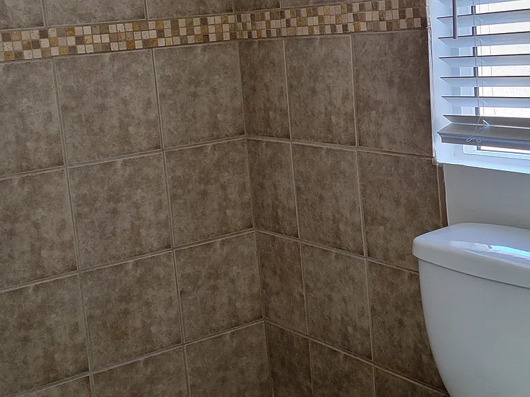 tile shower in bathroom 2