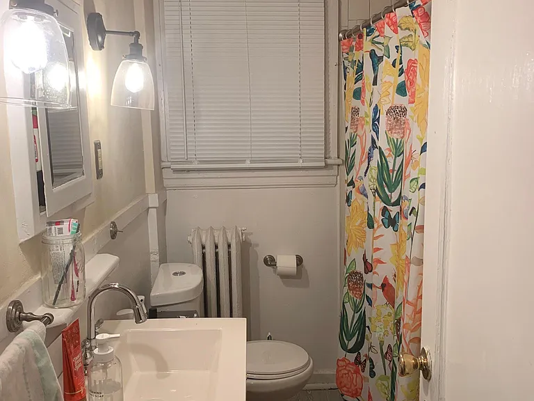 Bathroom w/ Tub/Shower, Chair Height Dual Flush Toilet, New Vanity, New Vanity Faucet w/ Lighted Nightlight Faucet w/ Different Color Options! Stainless Accessories. New Wood Tile and White Trim. New LED Industrial Sconces. Linen Closet off of Bath.