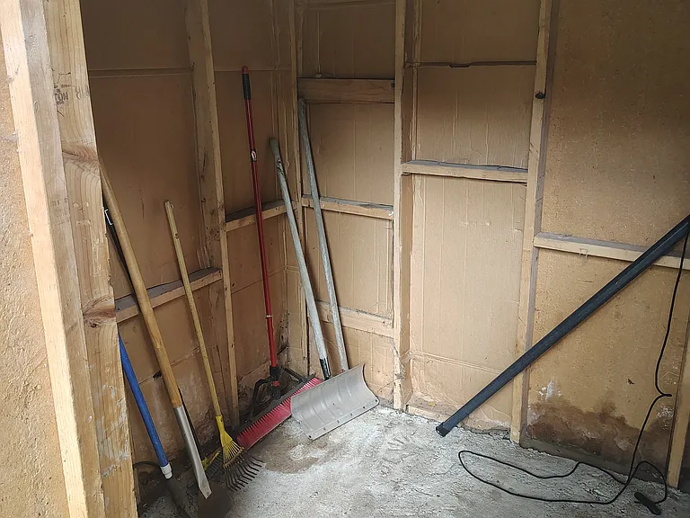 Storage Shed in Back Yard
