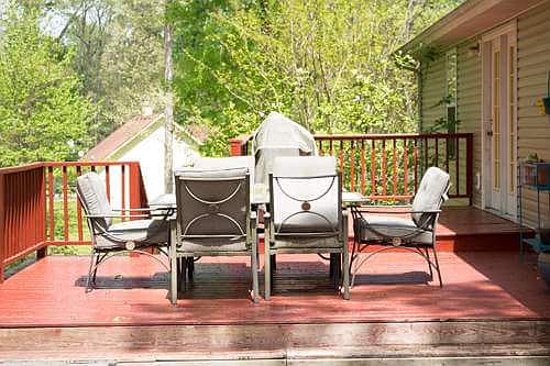 1 of 2 newly painted decks