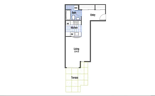 Floor plan Studio Plus