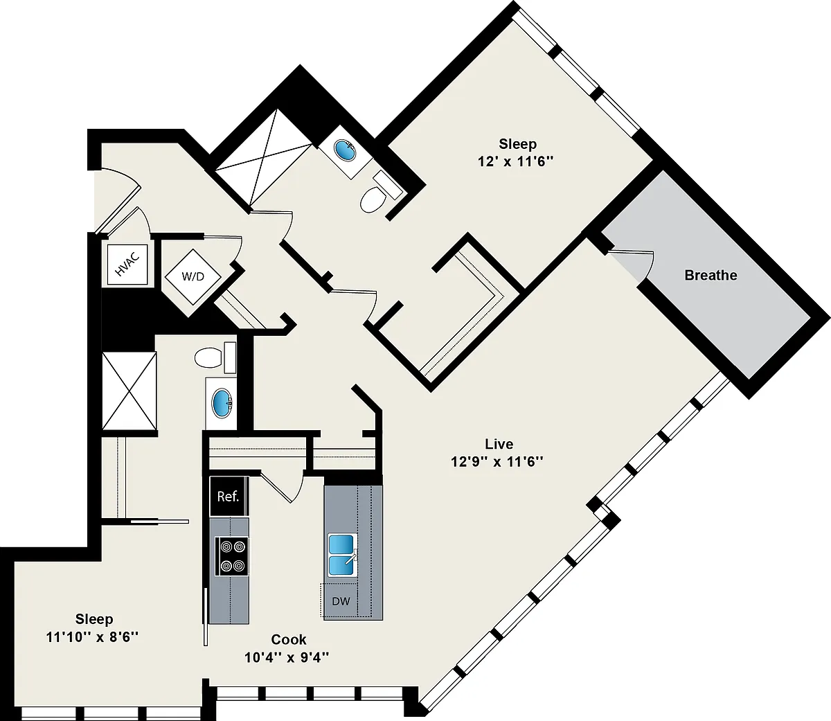 Floor plan B6 - 505