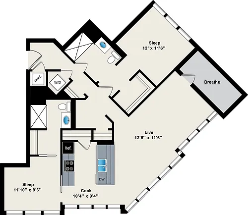Floor plan B6 - 505