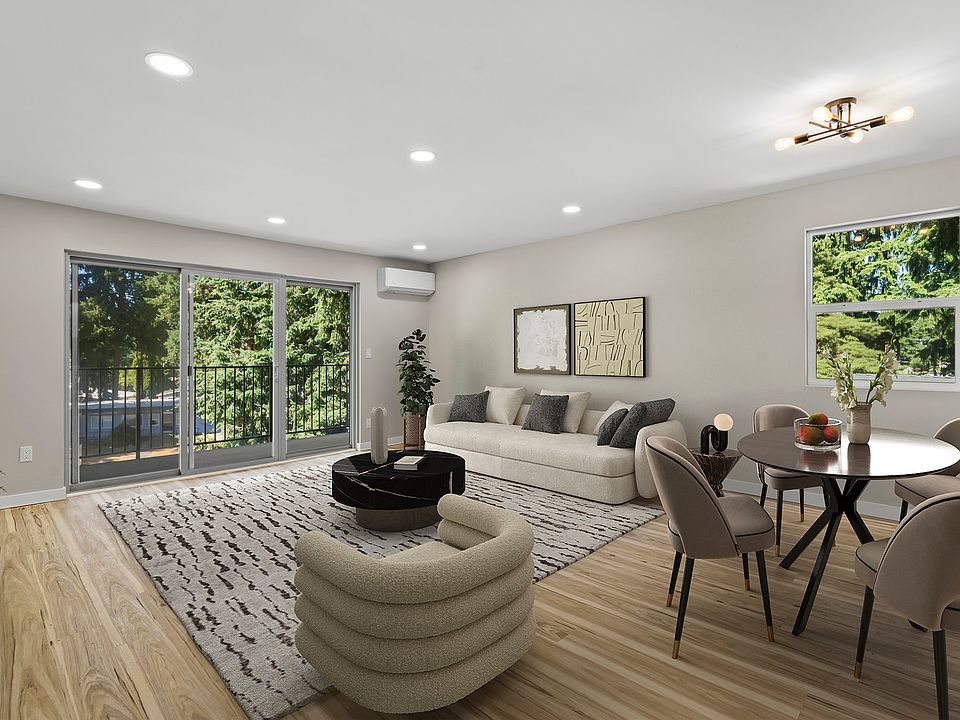 Living room with large private deck