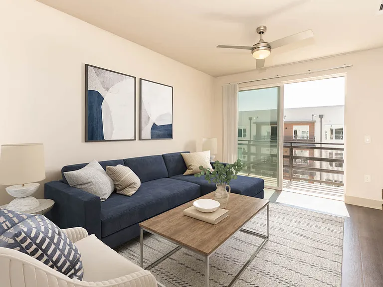 Living Room with Balcony and Hard Surface Flooring