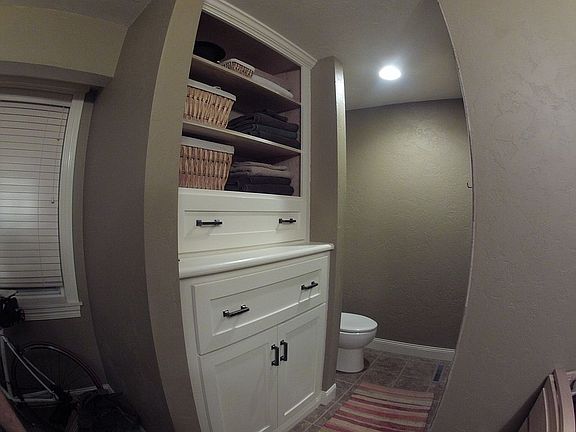fish eye view master bath