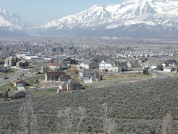 Distant view of home and Heber Valley