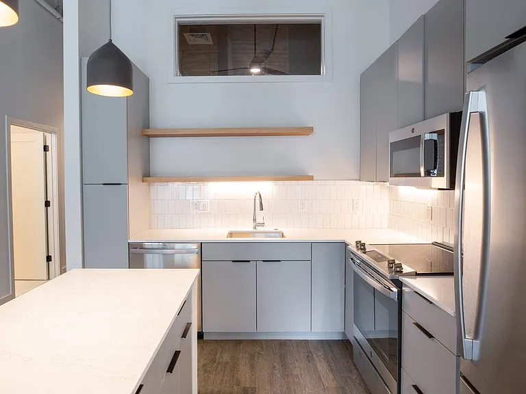 Clean, sleek, state-of-the-art kitchen interiors