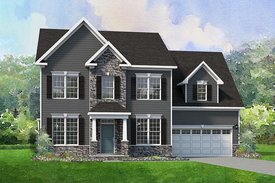 Elevation A Stone Siding