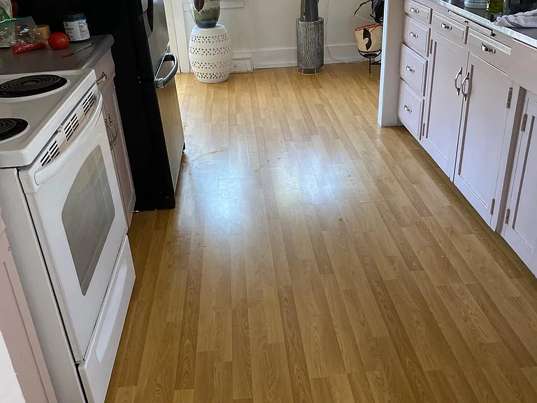 Galley kitchen with breakfast nook