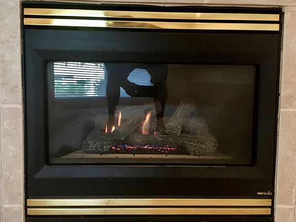 Gas fireplace for chilly nights
