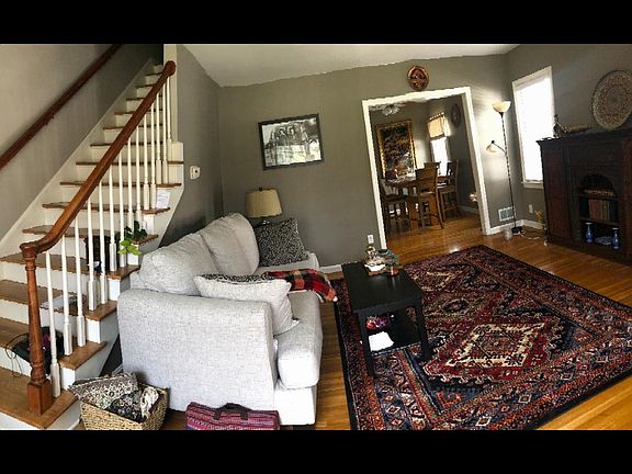 View from living room to dining room