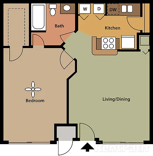 Floor plan Remodeled Oxford Apartment