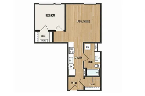 Floor plan 1 Bedroom A2