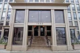 Front view of building