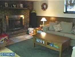 Downstairs family room- wood burning fireplace