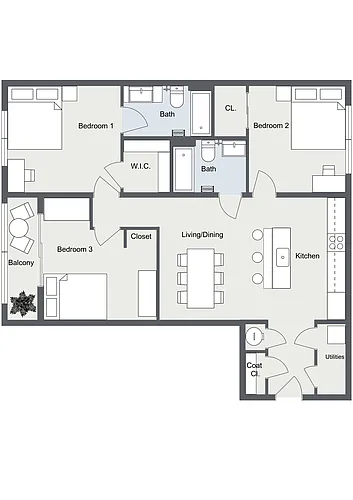 Floor plan 2740 - 204 304 404