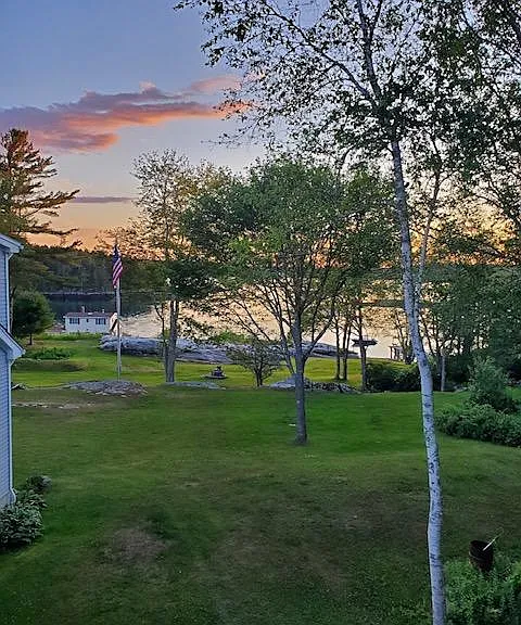 Sunset view from the deck