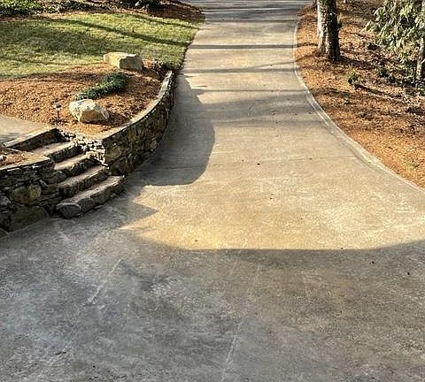 Driveway view from the deck off of the kitchen entrance