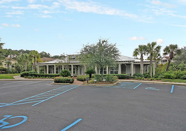 Front of "The Battery" club house