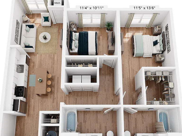 B5H | 2x2 | 1,102 sq ft B5H | 2x2 | 1,102 sq ft