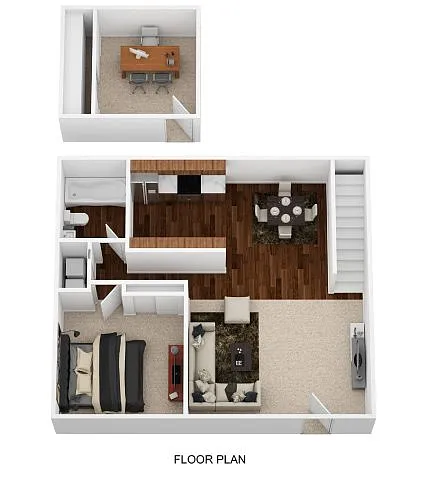 Floor plan 1 Bedroom 1 Bath