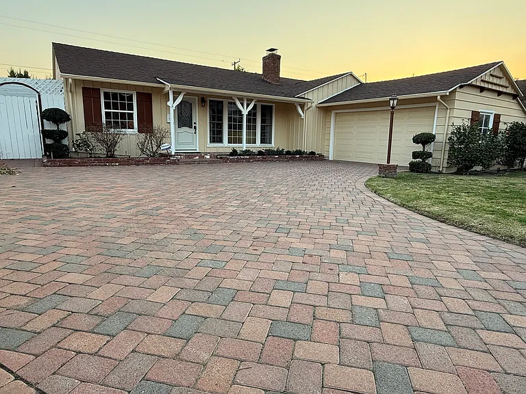 Main property driveway to the garage
