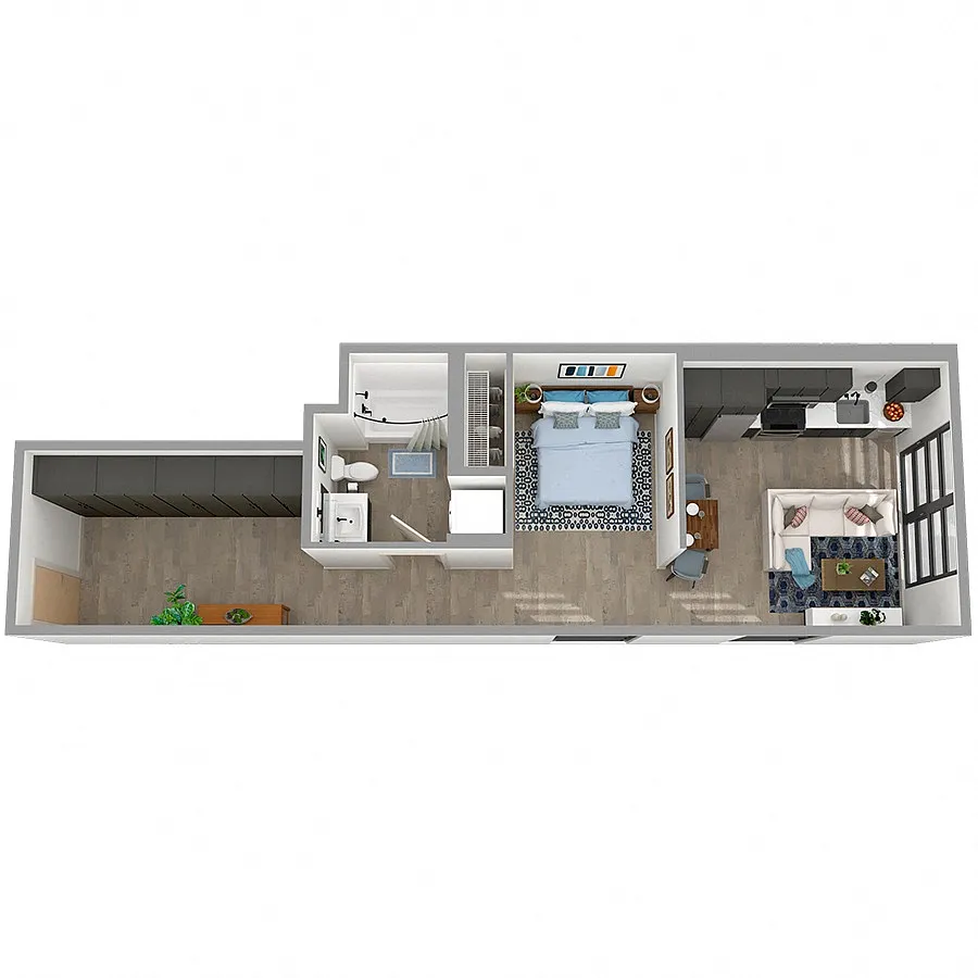 Floor plan 1x1O-27M MFTE