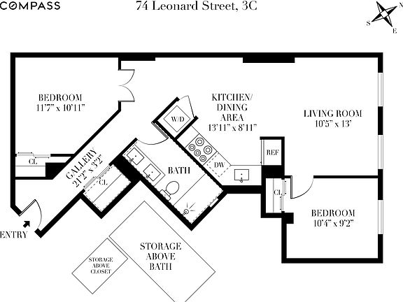 2nd image of 74 Leonard St APT 3C